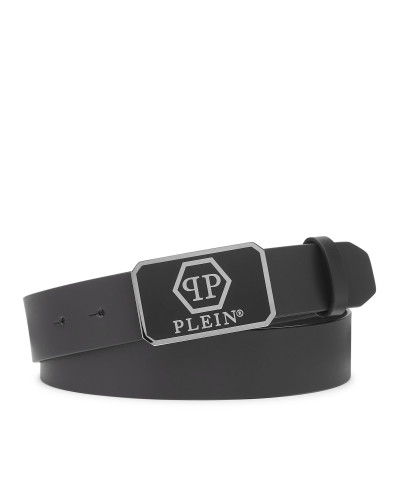Leather Belt Hexagon