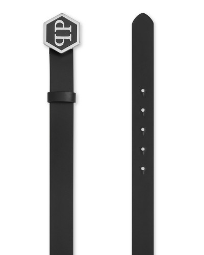 Leather Belt Hexagon