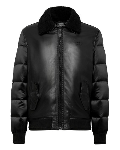 Lambskin and Nylon down Bomber Philipp Plein TM