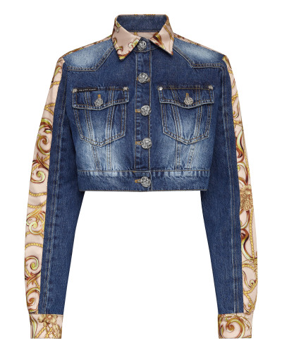 Denim Cropped Jacket New Baroque