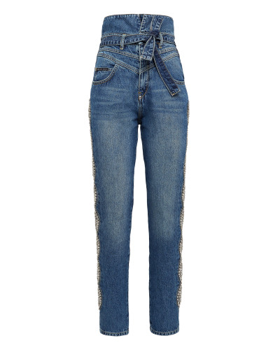 Denim Trousers Saint Tropez Fit Crystal Cable