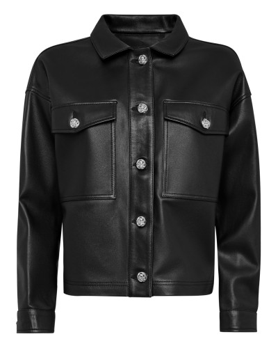 Soft Leather Shirt Crop