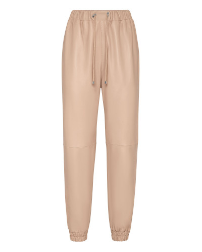 Soft Leather Jogging Trousers