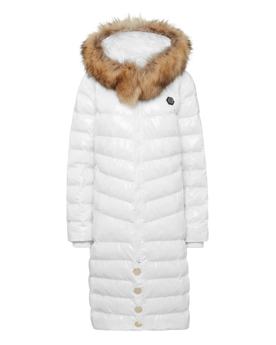 Nylon Long Down Jacket