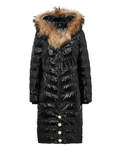 Nylon Long Down Jacket