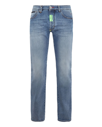 Denim Trousers Straight Supreme Comfort fit Hexagon