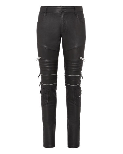 Leather Biker Trousers