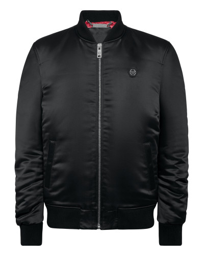 Satin Bomber Teddy Bear