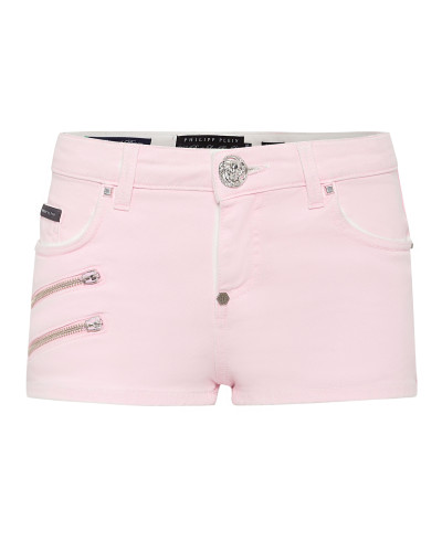 Denim Hot Pants Biker