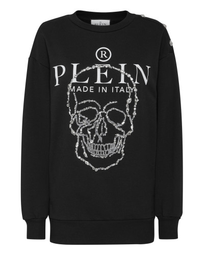 Sweatshirt LS Crystal Skull with Crystals