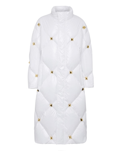 Long Puffer Jacket Nylon shiny