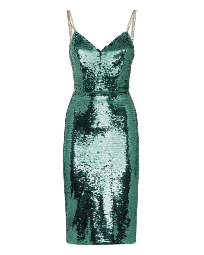 Midi Dress with Crystals