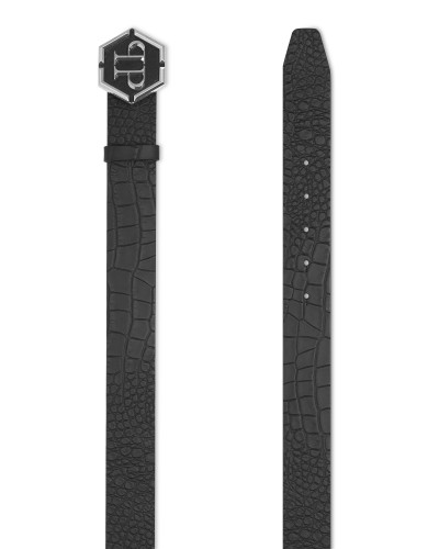 Leather Belt Hexagon