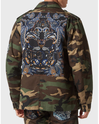 Denim Jacket Paisley Foulard