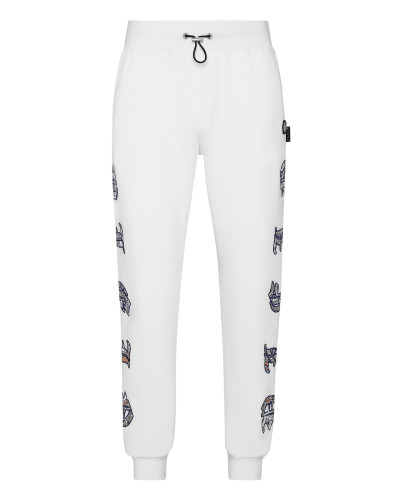 Satin Jogging Trousers Paisley Gothic Plein