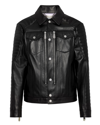 Leather Moto Jacket Iconic Plein
