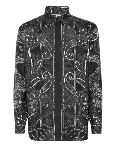 Silk Shirt Dandy Fit Paisley Foulard