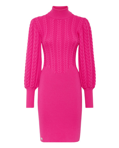 Wool Turtleneck Dress LS