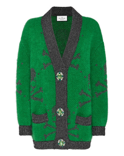 Lurex Mohair Cardigan V Neck Skull&Bones