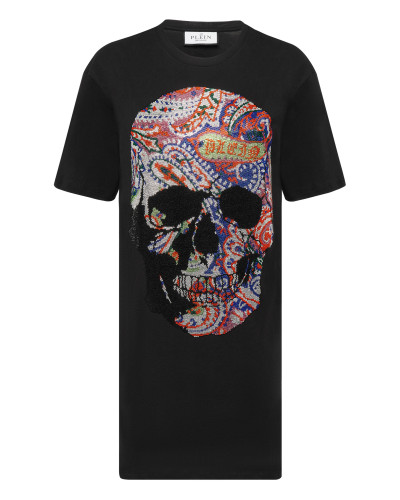 T-shirt Short Dress Paisley Skull