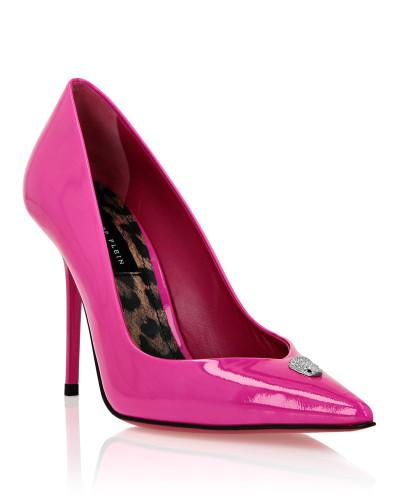 Patent Leather Decollete Hi-Heels Crystal Skull