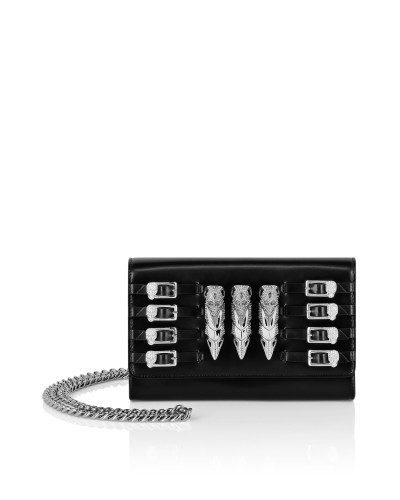 Small Leather Clutch Eagle Belts Skull