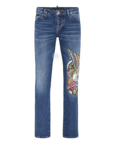 Denim Trousers Super Straight Cut Tattoo