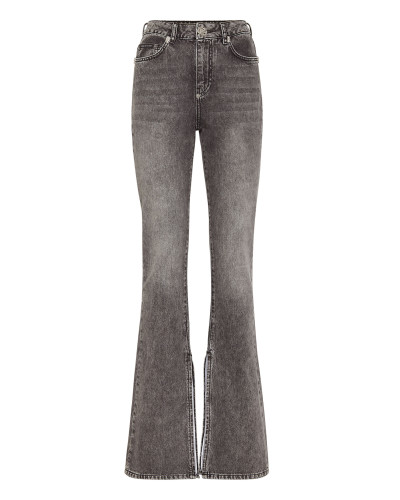 Crystal Skull Denim Flaire Fit Trousers