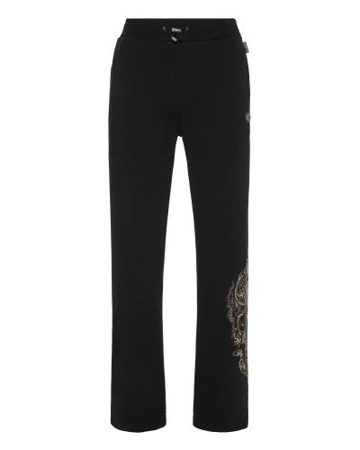 Fleece Jogging Pants Degrade' Skull