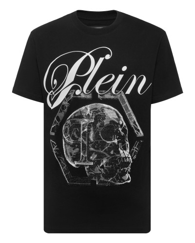 Round Neck T-Shirt Marble Skull