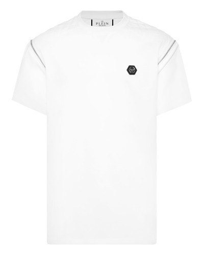 Round Neck T-Shirt With Zippers On Sleeves