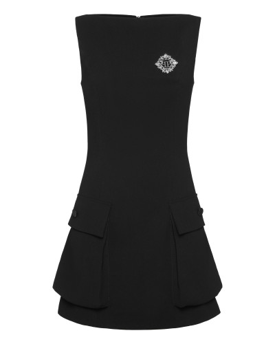 Crepe Dame Fit Mini Dress