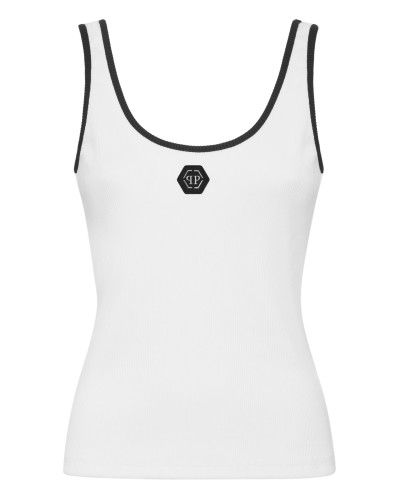 Cotton Rib Tank Top Hexagon