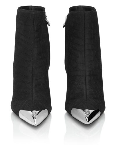 Nubuck Mid-Heeled Low Boots 9