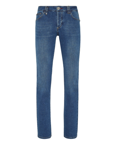 Denim Trousers Straight Cut Supreme Iconic Plein Basic