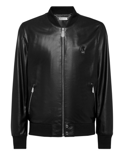 Leather Bomber Skull