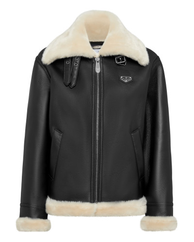 Eco Fur Aviator Coat
