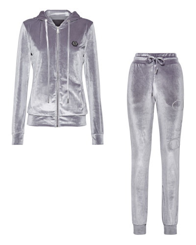 Velvet Hoodie/Trousers Tracksuit