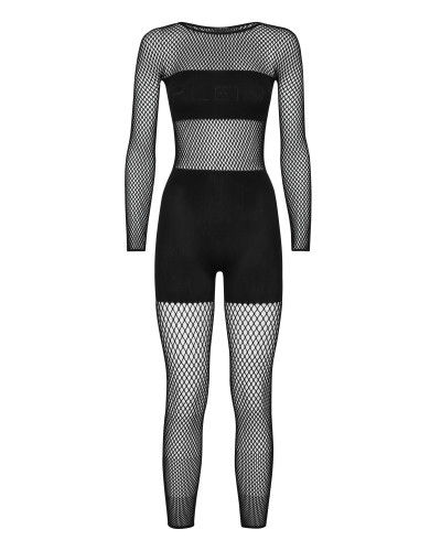 Jumpsuit Long Sleeves Seamless Mesh
