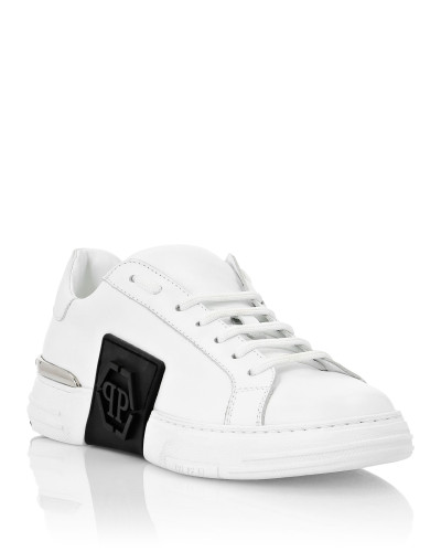LO-TOP SNEAKERS PHANTOM KICK$ LEATHER HEXAGON ICONIC PLEIN