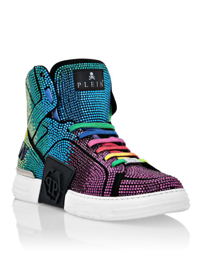 Suede Money Kicks Hi-Top Crystal