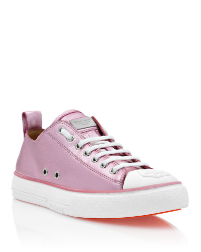 Laminated Leather Lo-Top Sneakers Megastar