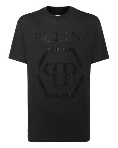 T-shirt Round Neck SS Hexagon with Crystals