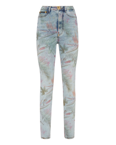 Super High Waist Jegging Flowers