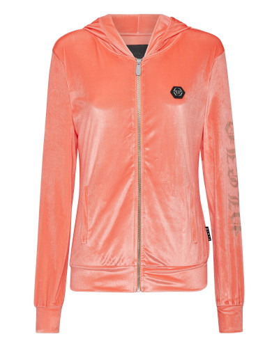 Velvet Hoodie sweatshirt Full Zip  Gothic Plein