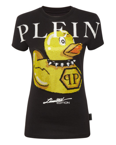 T-shirt Round Neck SS PP Duck with Crystals