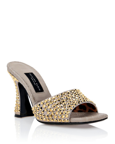 Strass Sandals High Heels Crystal with Crystals