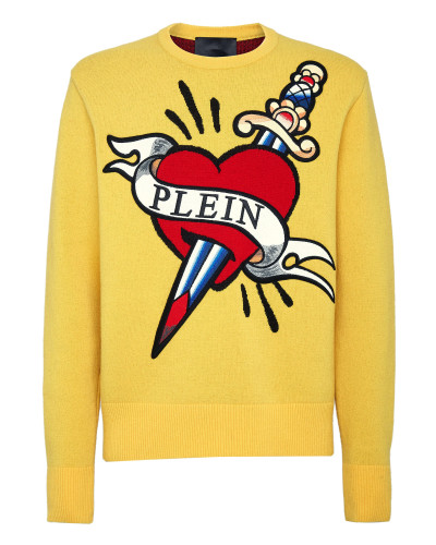 100% WOOL Pullover Round Neck LS Love