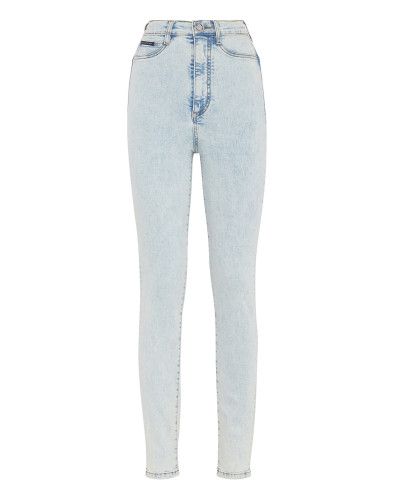 Super High Waist Denim Jeggings
