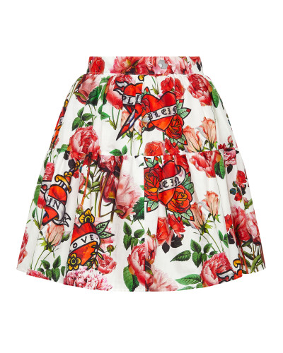 Popeline Mini Skirt Love